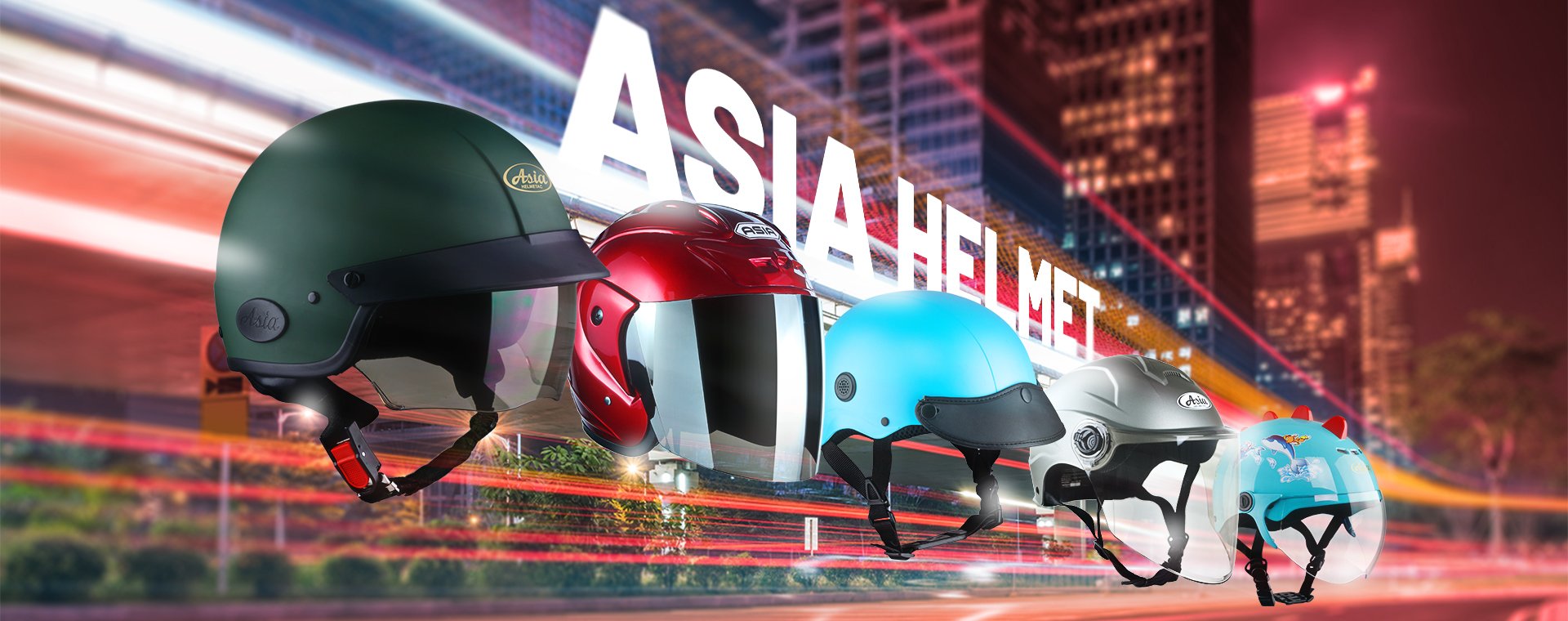 ASIA HELMET | Chuyên sản xuất, cung cấp sỉ & lẻ Mũ bảo hiểm.